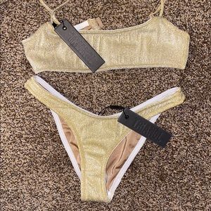 Triangl Mica Gold Bikini Set